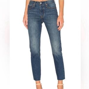 Levi's white oak high rise cropped